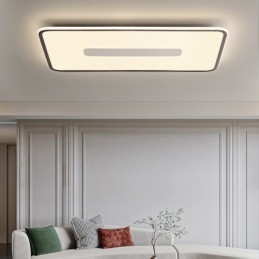 モダンな大型調光可能な長方形のフラッシュマウント天井ライトフルスペクトルアイプロテクション