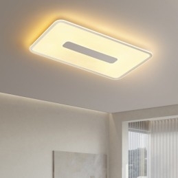 モダンな大型調光可能な長方形のフラッシュマウント天井ライトフルスペクトルアイプロテクション