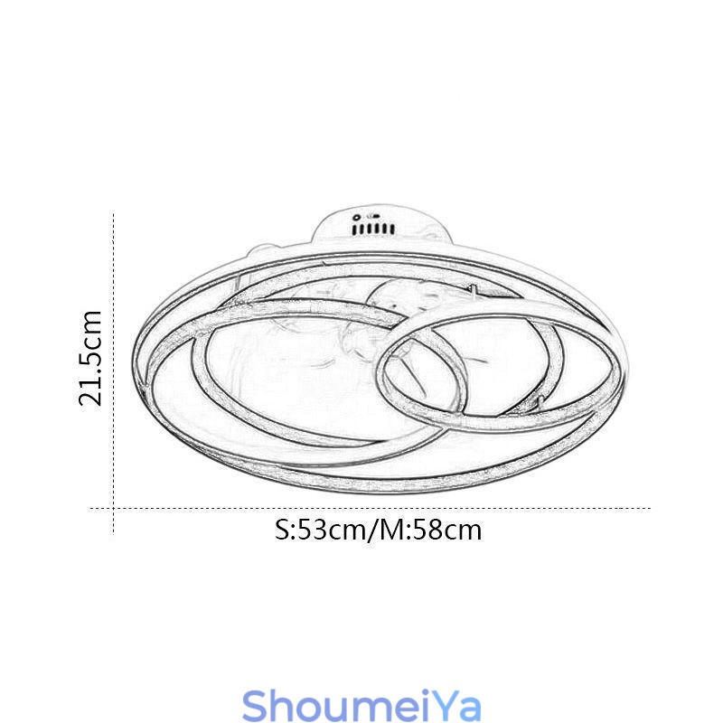 モダンな天井照明 サークルリング デザイナーシーリングファン