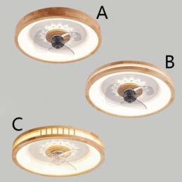 モダンなインバーター天井ファンとライト、リモコン付き天井ライトファンランプ