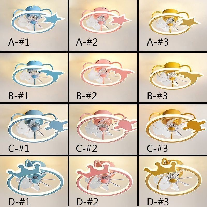 漫画の天井ファンライトクリエイティブ天井ランプ子供用