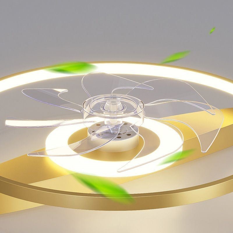 モダンな天井ファンとライト、リモコン付き換気扇ランプ