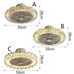 クリスタル シーリングファンライト ゴールド ラウンド シーリングランプ