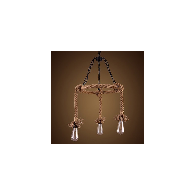 アメリカンカントリーヘンプシャンデリア