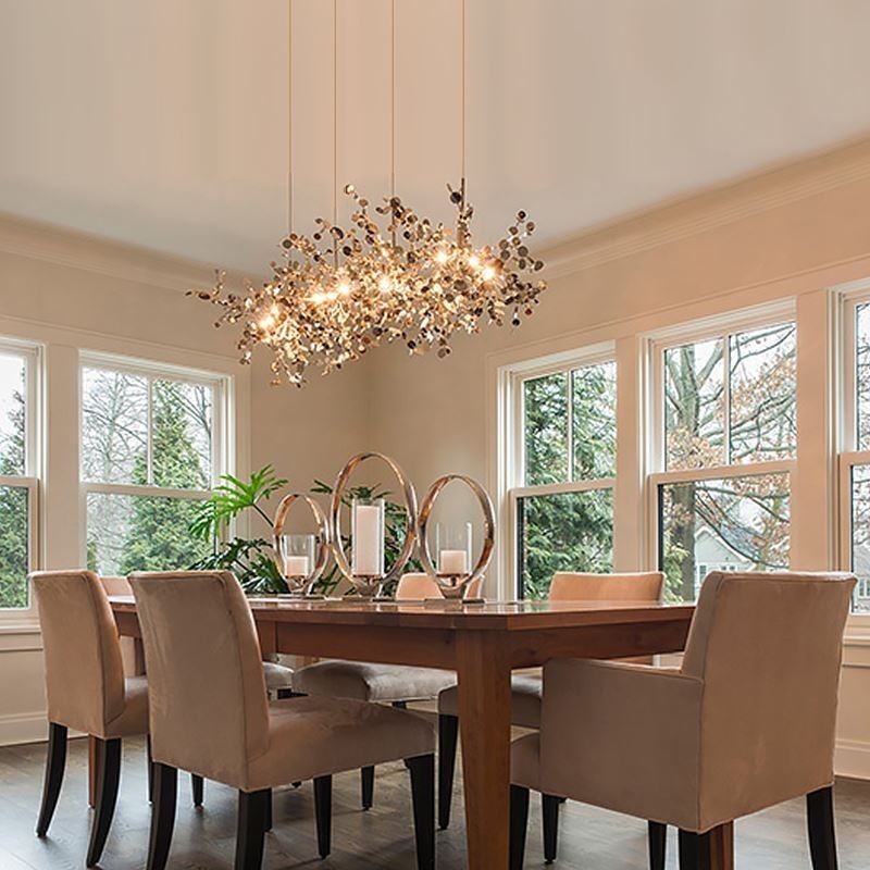 モダンミニマリストシャンデリアステンレススチール