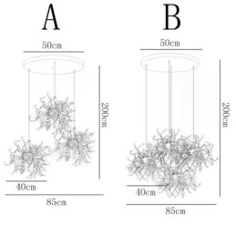 スパンコールシャンデリアステンレススチールペンダント照明ダイニング