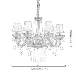 モダンなヨーロッパのクリスタルシャンデリア 赤色の天井照明
