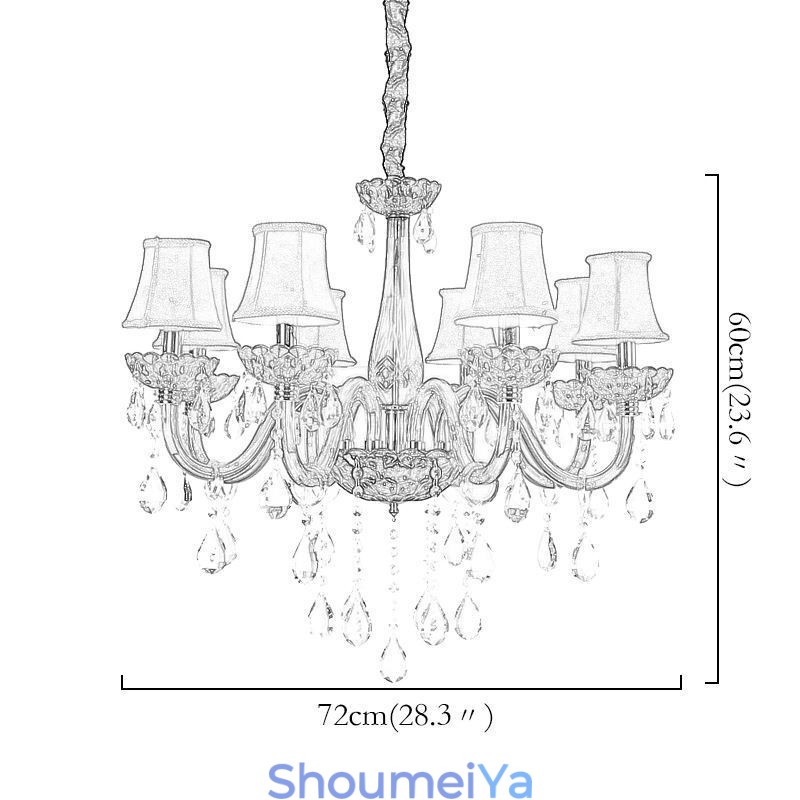 モダンなヨーロッパのクリスタルシャンデリア 赤色の天井照明