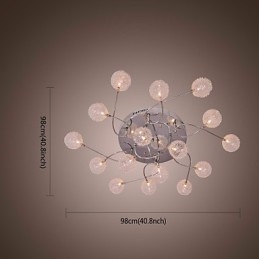 G4 アイアン フラッシュマウント ライト、アルミシェード付き