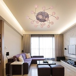 G4 アイアン フラッシュマウント ライト、アルミシェード付き