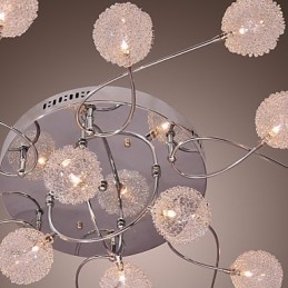 G4 アイアン フラッシュマウント ライト、アルミシェード付き