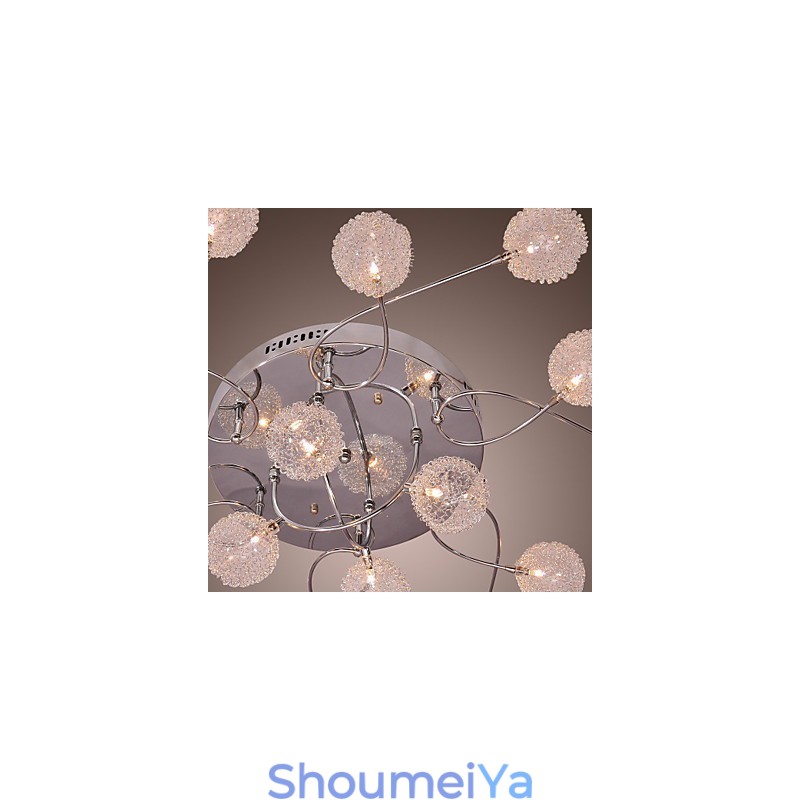 G4 アイアン フラッシュマウント ライト、アルミシェード付き