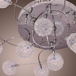 G4 アイアン フラッシュマウント ライト、アルミシェード付き