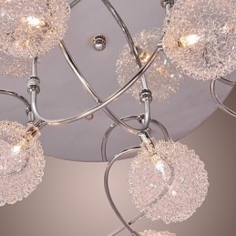 G4 アイアン フラッシュマウント ライト、アルミシェード付き