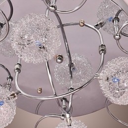 G4 アイアン フラッシュマウント ライト、アルミシェード付き