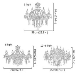 ヨーロッパのクリスタルシャンデリア 赤色ペンダントライト