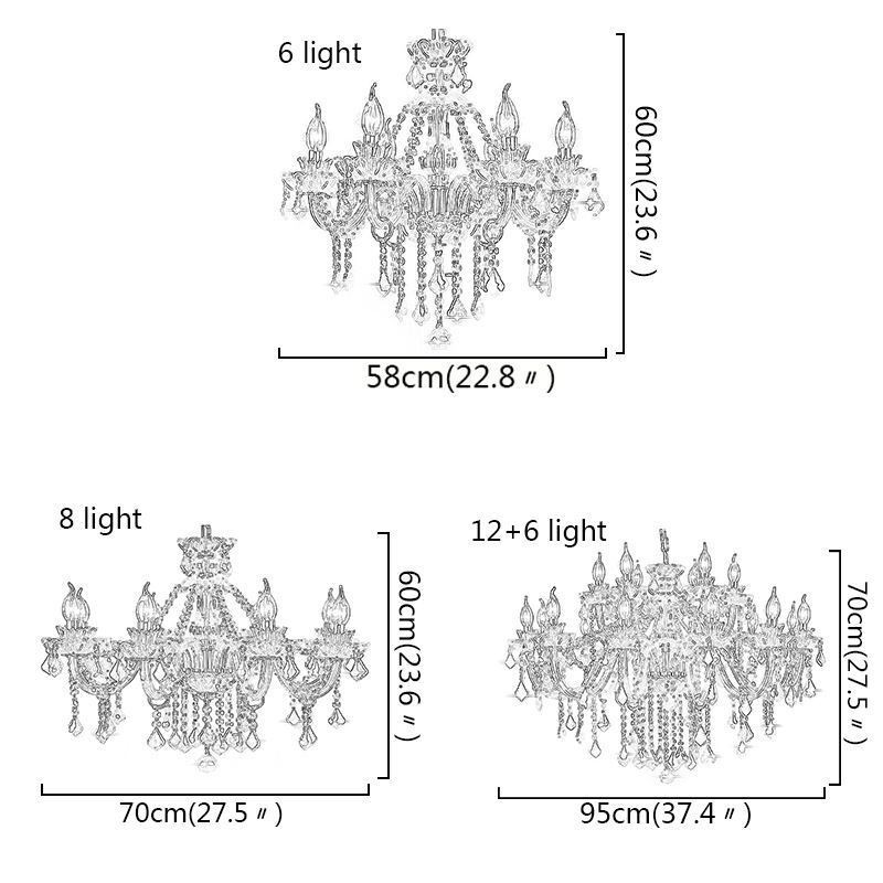 ヨーロッパのクリスタルシャンデリア 赤色ペンダントライト