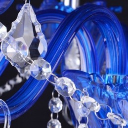 ヨーロピアンスタイルクリスタルシャンデリアブルークリスタルガラスペンダントライト