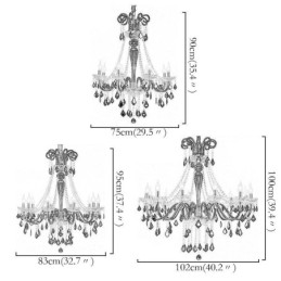 レトロクリスタルシャンデリアヨーロピアンブラックペンダントライト