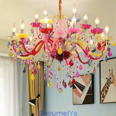カラフルなヨーロピアンスタイルのシャンデリア高級ペンダントライト