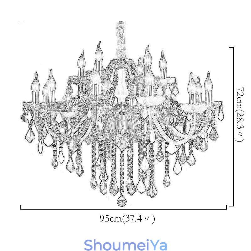 カラフルなヨーロピアンスタイルのシャンデリア高級ペンダントライト