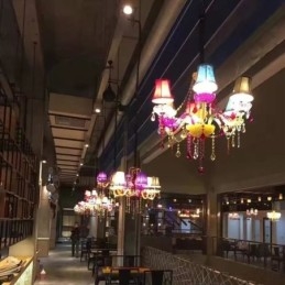 大きなカラフルなクリスタルシャンデリアヨーロピアンペンダントライト