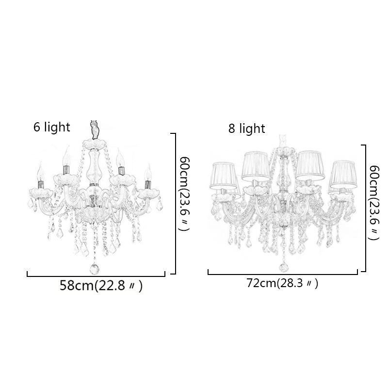 クリエイティブクリスタルシャンデリアヨーロッパのエレガントなペンダントライト