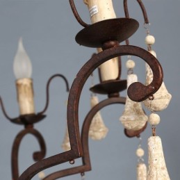 レトロスタイルの木製ペンダントライトエレガントなシャンデリア