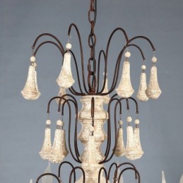 レトロスタイルの木製ペンダントライトエレガントなシャンデリア