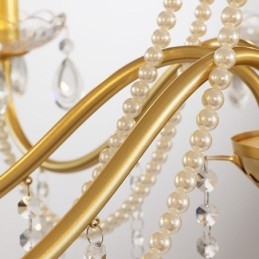 アメリカンクリスタルペンダントライトカントリースタイルクリエイティブアイアンアートシーリングライト