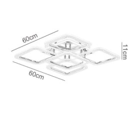 フラッシュマウント クローム アクリル スクエア シーリング ライト 5 ライト