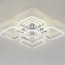 フラッシュマウント クローム アクリル スクエア シーリング ライト 5 ライト