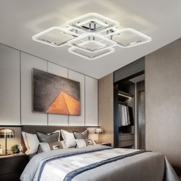 フラッシュマウント クローム アクリル スクエア シーリング ライト 5 ライト