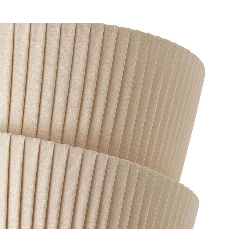 Wabi Sabi フラッシュマウント フレンチクリームスタイル 二重層ファブリックランプシェード 天井ランプ