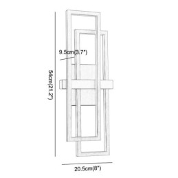 ミニマリスト フラッシュマウント アルミアート 幾何学的スクエア シーリングライト