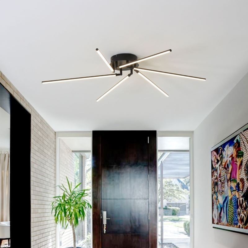 クリエイティブなフラッシュマウントアルミアート風車天井ランプ