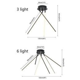 クリエイティブなフラッシュマウントアルミアート風車天井ランプ
