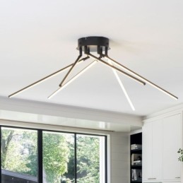 クリエイティブなフラッシュマウントアルミアート風車天井ランプ