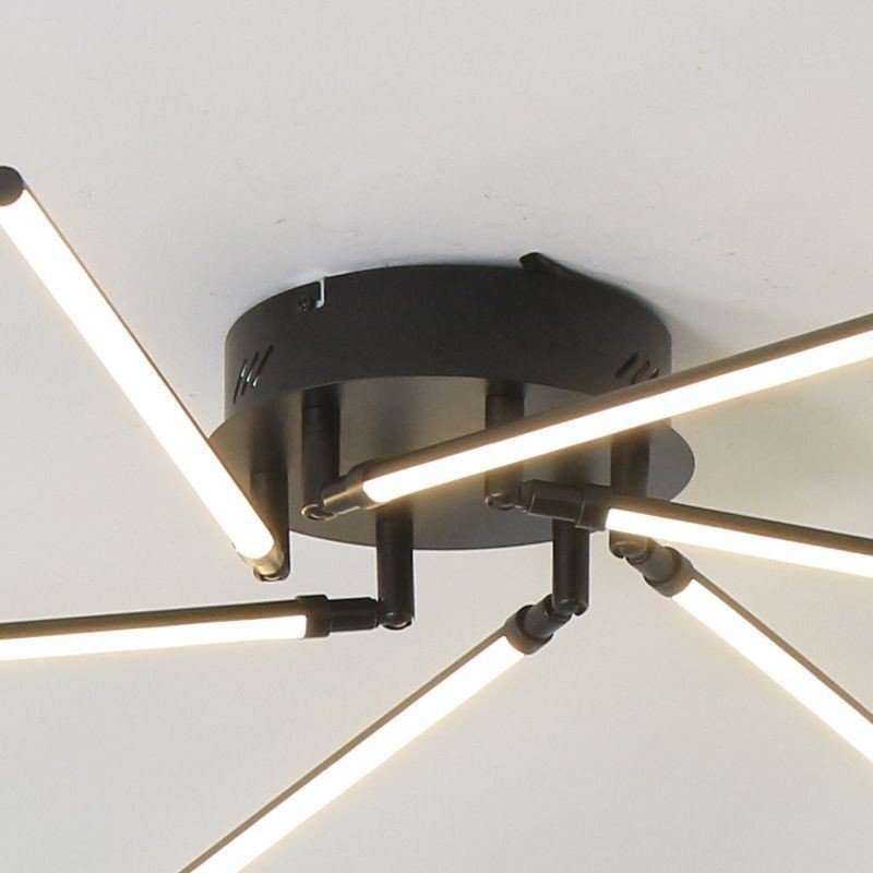 クリエイティブなフラッシュマウントアルミアート風車天井ランプ