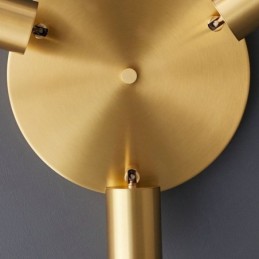 モダンなフラッシュマウント ゴールデンブラック フラッシュマウント 3 ライト付き 銅製アート ホーム照明