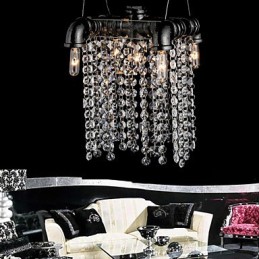 シャンデリア ミニスタイル 素朴なロッジ レトロ メタル