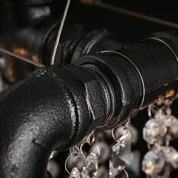 シャンデリア ミニスタイル 素朴なロッジ レトロ メタル