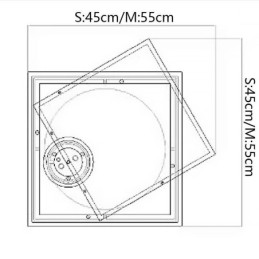 モダンな天井ライト スクエア幾何学模様のアクリル天井ランプ