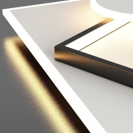 モダンな天井ライト スクエア幾何学模様のアクリル天井ランプ