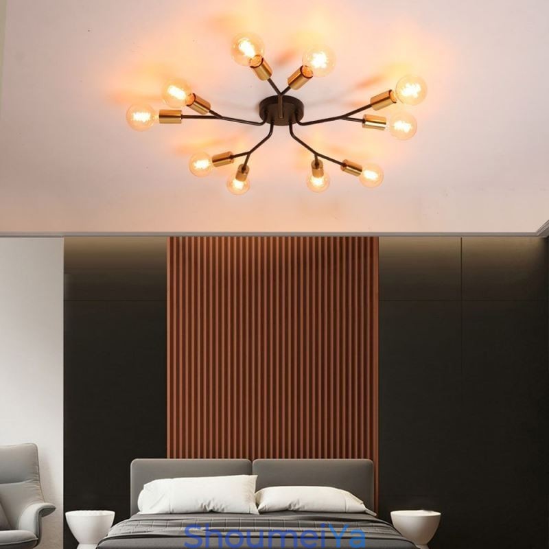 モダンな天井照明器具 ブラック ヴィンテージ シャンデリア