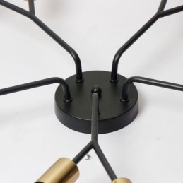 モダンな天井照明器具 ブラック ヴィンテージ シャンデリア