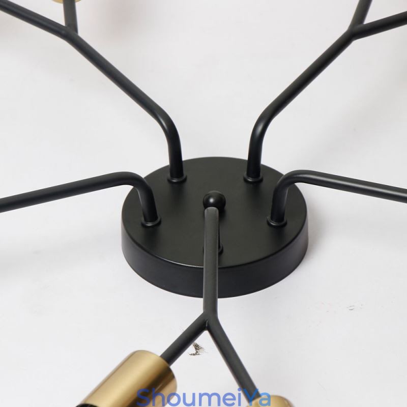 モダンな天井照明器具 ブラック ヴィンテージ シャンデリア