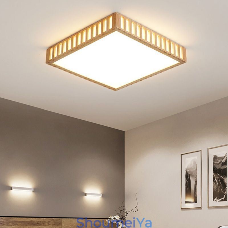 日本の天井ランプ スクエアウッド天井ランプ