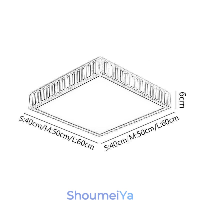 日本の天井ランプ スクエアウッド天井ランプ