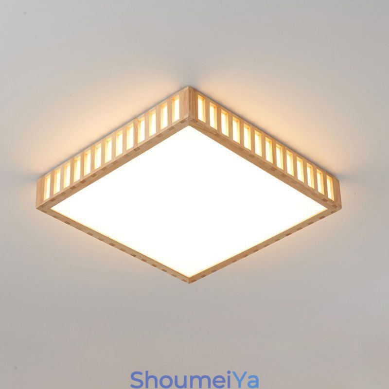 日本の天井ランプ スクエアウッド天井ランプ